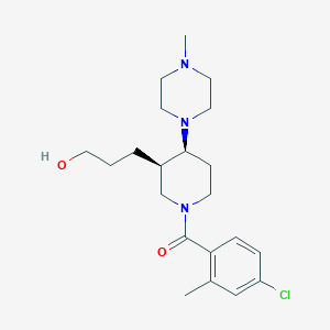 molecular formula C21H32ClN3O2 B5627016 3-[(3R*,4S*)-1-(4-chloro-2-methylbenzoyl)-4-(4-methylpiperazin-1-yl)piperidin-3-yl]propan-1-ol 