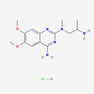 molecular formula C14H22ClN5O2 B562702 N-(4-Amino-6,7-dimethoxyquinazol-2-yl)-N-methylpropylenediamine Hydrochloride CAS No. 81403-69-2