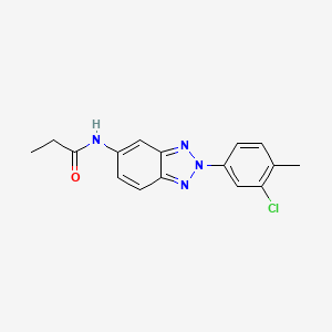 molecular formula C16H15ClN4O B5627020 N-[2-(3-chloro-4-methylphenyl)-2H-1,2,3-benzotriazol-5-yl]propanamide 