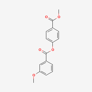 molecular formula C16H14O5 B5627053 4-(methoxycarbonyl)phenyl 3-methoxybenzoate CAS No. 68595-44-8