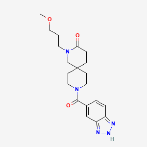 molecular formula C20H27N5O3 B5627054 9-(1H-1,2,3-benzotriazol-5-ylcarbonyl)-2-(3-methoxypropyl)-2,9-diazaspiro[5.5]undecan-3-one 