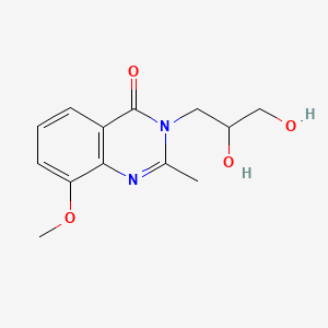 3-(2,3-Dihydroxypropyl)-8-methoxy-2-methylquinazolin-4-one