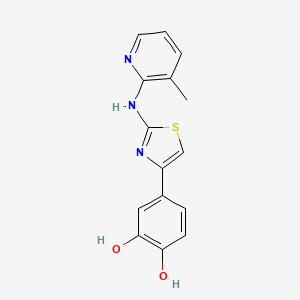 molecular formula C15H13N3O2S B5627060 4-{2-[(3-methyl-2-pyridinyl)amino]-1,3-thiazol-4-yl}-1,2-benzenediol 