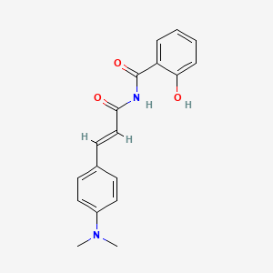 molecular formula C18H18N2O3 B5627067 N-{3-[4-(dimethylamino)phenyl]acryloyl}-2-hydroxybenzamide 