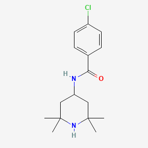 molecular formula C16H23ClN2O B5627072 4-chloro-N-(2,2,6,6-tetramethyl-4-piperidinyl)benzamide 