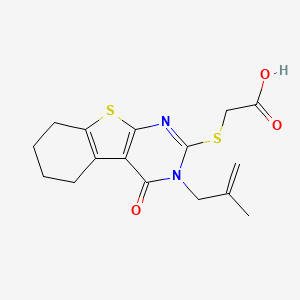 {[3-(2-methyl-2-propen-1-yl)-4-oxo-3,4,5,6,7,8-hexahydro[1]benzothieno[2,3-d]pyrimidin-2-yl]thio}acetic acid