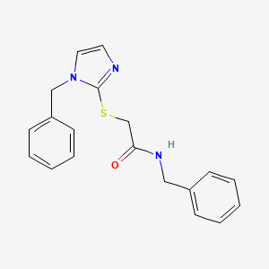 molecular formula C19H19N3OS B5627158 N-benzyl-2-[(1-benzyl-1H-imidazol-2-yl)thio]acetamide 