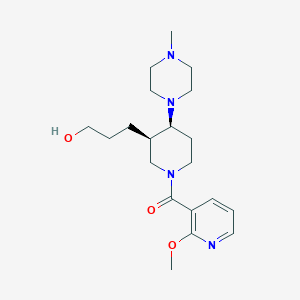 molecular formula C20H32N4O3 B5627167 3-[(3R*,4S*)-1-[(2-methoxypyridin-3-yl)carbonyl]-4-(4-methylpiperazin-1-yl)piperidin-3-yl]propan-1-ol 