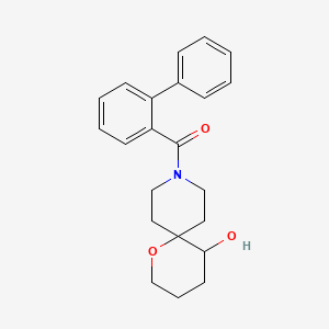 molecular formula C22H25NO3 B5627186 9-(biphenyl-2-ylcarbonyl)-1-oxa-9-azaspiro[5.5]undecan-5-ol 
