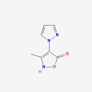 molecular formula C7H7N3O2 B562722 3-Methyl-4-(1H-pyrazol-1-yl)isoxazol-5(2H)-one CAS No. 101755-90-2