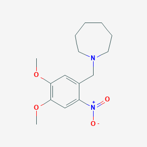 molecular formula C15H22N2O4 B5627231 1-(4,5-dimethoxy-2-nitrobenzyl)azepane 
