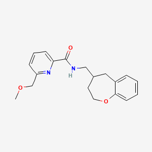 molecular formula C19H22N2O3 B5627246 6-(methoxymethyl)-N-(2,3,4,5-tetrahydro-1-benzoxepin-4-ylmethyl)pyridine-2-carboxamide 