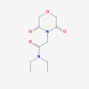 molecular formula C10H16N2O4 B5627266 2-(3,5-dioxo-4-morpholinyl)-N,N-diethylacetamide 
