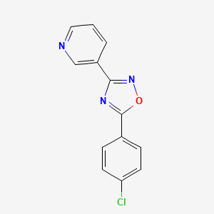 molecular formula C13H8ClN3O B5627270 3-[5-(4-chlorophenyl)-1,2,4-oxadiazol-3-yl]pyridine 