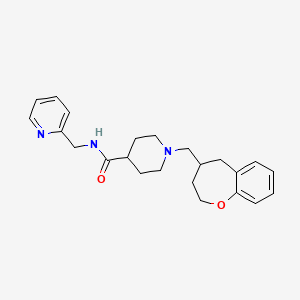 molecular formula C23H29N3O2 B5627299 N-(pyridin-2-ylmethyl)-1-(2,3,4,5-tetrahydro-1-benzoxepin-4-ylmethyl)piperidine-4-carboxamide 