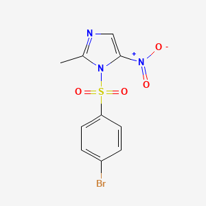 molecular formula C10H8BrN3O4S B5627307 1-[(4-bromophenyl)sulfonyl]-2-methyl-5-nitro-1H-imidazole 