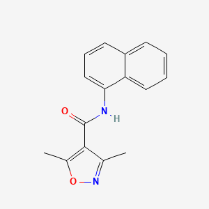 molecular formula C16H14N2O2 B5627336 3,5-dimethyl-N-1-naphthyl-4-isoxazolecarboxamide 