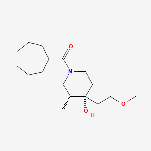 molecular formula C17H31NO3 B5627338 (3R*,4R*)-1-(cycloheptylcarbonyl)-4-(2-methoxyethyl)-3-methyl-4-piperidinol 