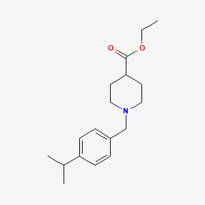 molecular formula C18H27NO2 B5627355 ethyl 1-(4-isopropylbenzyl)-4-piperidinecarboxylate 