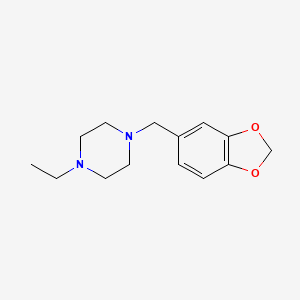molecular formula C14H20N2O2 B5627364 1-(1,3-benzodioxol-5-ylmethyl)-4-ethylpiperazine 