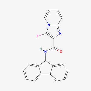 molecular formula C21H14FN3O B5627372 N-9H-fluoren-9-yl-3-fluoroimidazo[1,2-a]pyridine-2-carboxamide 
