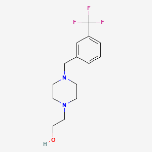molecular formula C14H19F3N2O B5627381 2-{4-[3-(trifluoromethyl)benzyl]-1-piperazinyl}ethanol 