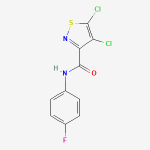 molecular formula C10H5Cl2FN2OS B5627392 4,5-dichloro-N-(4-fluorophenyl)-3-isothiazolecarboxamide 