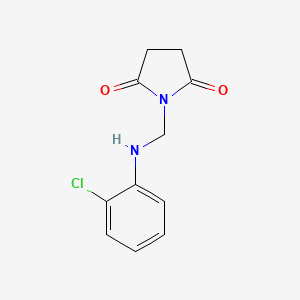 molecular formula C11H11ClN2O2 B5627430 1-{[(2-chlorophenyl)amino]methyl}-2,5-pyrrolidinedione 