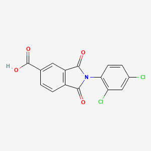 molecular formula C15H7Cl2NO4 B5627439 2-(2,4-dichlorophenyl)-1,3-dioxo-5-isoindolinecarboxylic acid 