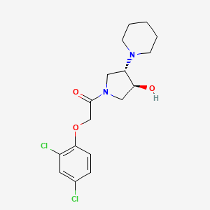 molecular formula C17H22Cl2N2O3 B5627458 (3S*,4S*)-1-[(2,4-dichlorophenoxy)acetyl]-4-(1-piperidinyl)-3-pyrrolidinol 