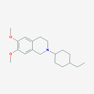 molecular formula C19H29NO2 B5627518 2-(4-ethylcyclohexyl)-6,7-dimethoxy-1,2,3,4-tetrahydroisoquinoline 