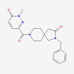 molecular formula C21H24N4O3 B5627531 2-benzyl-8-[(1-methyl-6-oxo-1,6-dihydropyridazin-3-yl)carbonyl]-2,8-diazaspiro[4.5]decan-3-one 
