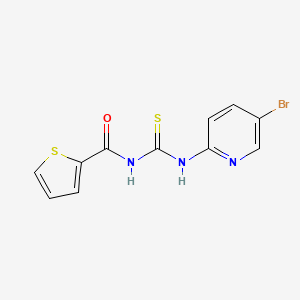 molecular formula C11H8BrN3OS2 B5627533 N-{[(5-bromo-2-pyridinyl)amino]carbonothioyl}-2-thiophenecarboxamide 