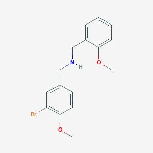 molecular formula C16H18BrNO2 B5627537 (3-bromo-4-methoxybenzyl)(2-methoxybenzyl)amine CAS No. 355382-33-1