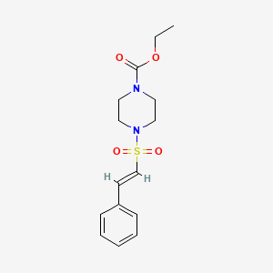 molecular formula C15H20N2O4S B5627550 ethyl 4-[(2-phenylvinyl)sulfonyl]-1-piperazinecarboxylate 