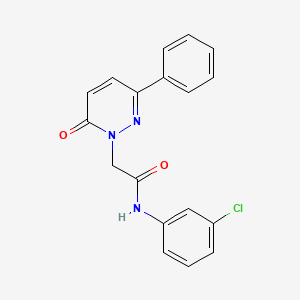 molecular formula C18H14ClN3O2 B5627587 N-(3-chlorophenyl)-2-(6-oxo-3-phenyl-1(6H)-pyridazinyl)acetamide 