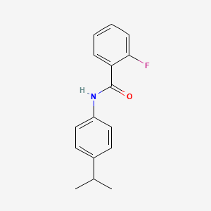 molecular formula C16H16FNO B5627589 2-fluoro-N-(4-isopropylphenyl)benzamide 