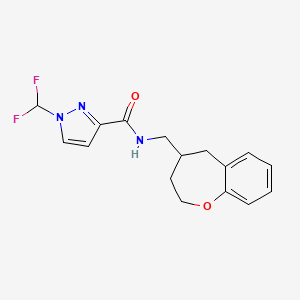 molecular formula C16H17F2N3O2 B5627601 1-(difluoromethyl)-N-(2,3,4,5-tetrahydro-1-benzoxepin-4-ylmethyl)-1H-pyrazole-3-carboxamide 