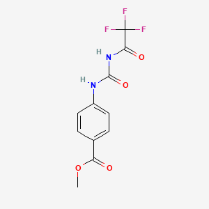 molecular formula C11H9F3N2O4 B5627629 methyl 4-({[(trifluoroacetyl)amino]carbonyl}amino)benzoate 