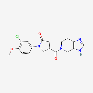 molecular formula C18H19ClN4O3 B5627678 1-(3-chloro-4-methoxyphenyl)-4-(1,4,6,7-tetrahydro-5H-imidazo[4,5-c]pyridin-5-ylcarbonyl)pyrrolidin-2-one 