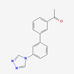 molecular formula C16H13N3O B5627701 1-[3'-(4H-1,2,4-triazol-4-yl)biphenyl-3-yl]ethanone 