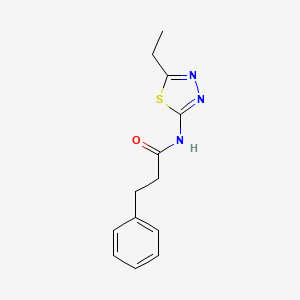 molecular formula C13H15N3OS B5627728 N-(5-ethyl-1,3,4-thiadiazol-2-yl)-3-phenylpropanamide CAS No. 5561-85-3
