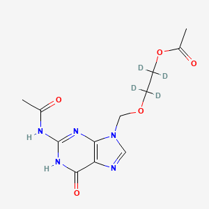 molecular formula C12H15N5O5 B562773 Acyclovir-d4 N,O-Diacetate CAS No. 1189728-07-1
