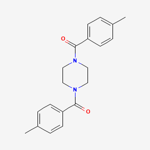 molecular formula C20H22N2O2 B5627744 1,4-bis(4-methylbenzoyl)piperazine 