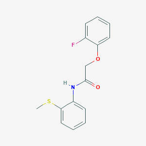 molecular formula C15H14FNO2S B5627757 2-(2-fluorophenoxy)-N-[2-(methylthio)phenyl]acetamide 