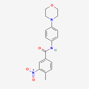 molecular formula C18H19N3O4 B5627762 4-methyl-N-[4-(4-morpholinyl)phenyl]-3-nitrobenzamide 