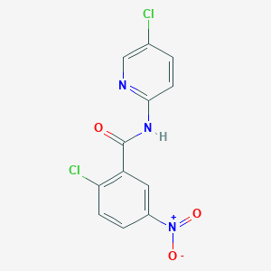 molecular formula C12H7Cl2N3O3 B5627763 2-chloro-N-(5-chloro-2-pyridinyl)-5-nitrobenzamide 