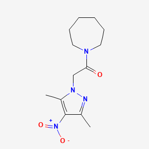 molecular formula C13H20N4O3 B5627779 1-[(3,5-dimethyl-4-nitro-1H-pyrazol-1-yl)acetyl]azepane 