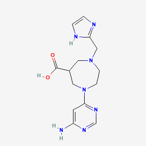1-(6-aminopyrimidin-4-yl)-4-(1H-imidazol-2-ylmethyl)-1,4-diazepane-6-carboxylic acid