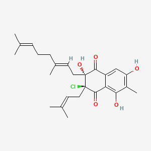 (2R,3S)-3-chloro-2-[(2E)-3,7-dimethylocta-2,6-dienyl]-2,5,7-trihydroxy-6-methyl-3-(3-methylbut-2-enyl)naphthalene-1,4-dione